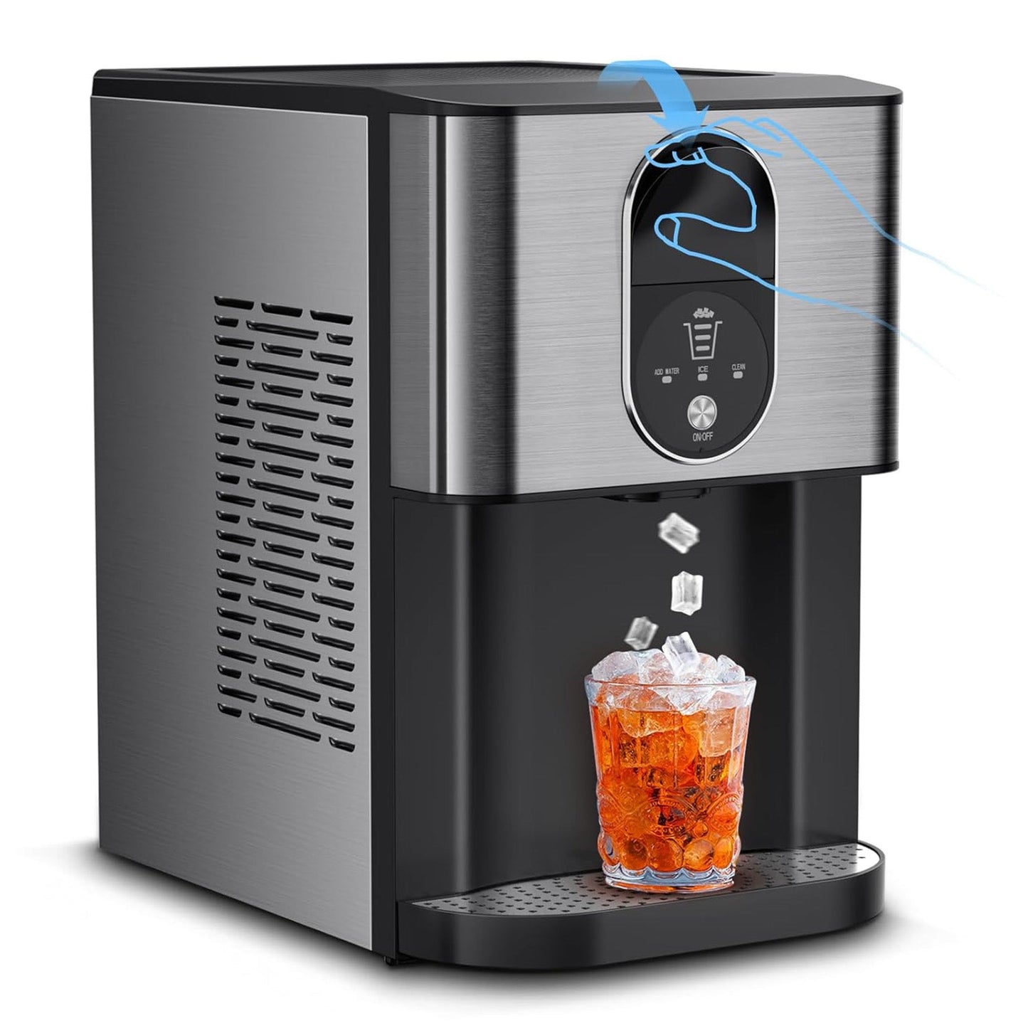 44lbs 24h Nugget Ice Maker Countertop Dispenser