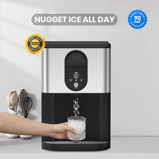 44lbs 24h Nugget Ice Maker Countertop Dispenser
