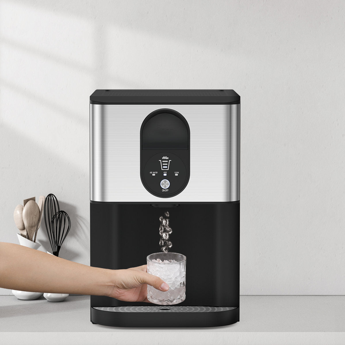 44lbs 24h Nugget Ice Maker Countertop Dispenser