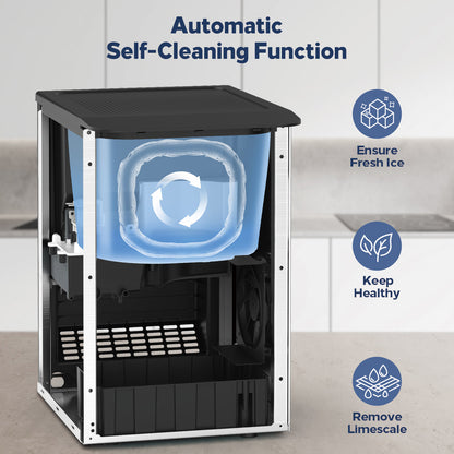 44lbs 24h Nugget Ice Maker Countertop Dispenser