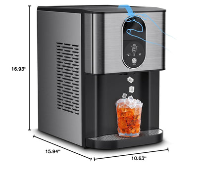 44lbs 24h Nugget Ice Maker Countertop Dispenser